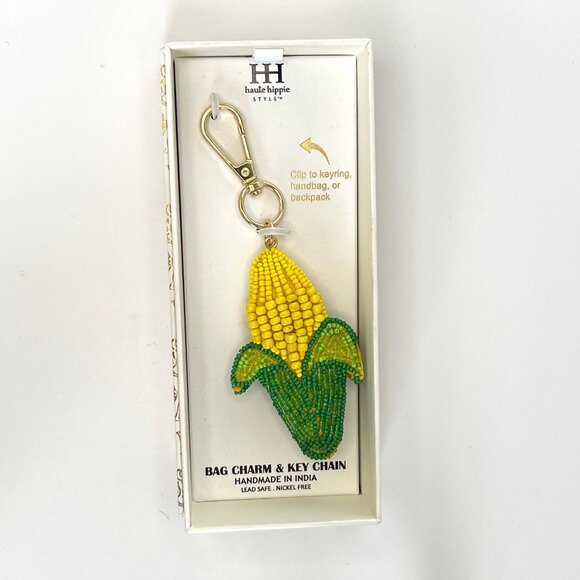 Beaded Corn Bag Charm *NEW IN BOX* - Picture 1 of 6